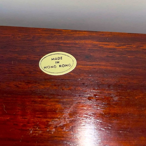 Vintage Jewelry Box Hong Kong Large Wood Carved Jade This Will Hold Everything! - Picture 11 of 14